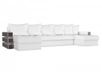 Угловой диван Веста (Венеция) П-образный Белый, механизм Еврокнижка