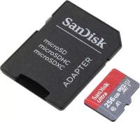 Карта памяти SanDisk microSDXC Ultra Class 10 UHS-I U1 (100/10MB/s) 256GB + ADP (SDSQUAR-256G-GN6MA)