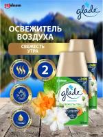 Освежитель воздуха GLADE AUTOMATIC Свежесть утра запасной баллон 269 мл. х 2 шт