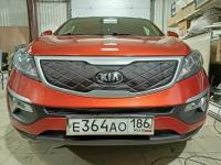 Зимняя защита радиатора Kia Sportage 2010-2014 Киа Спортаж 3 Комплект 3 детали