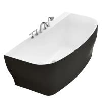 Акриловая ванна BELBAGNO BB74-NERO-W0, 1650x780x590