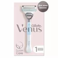 Набор Gillette/Жиллетт: Бритва безопасная Satin Care Venus+Кассета сменная