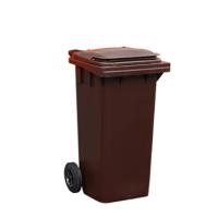 Бак (контейнер) на колесах для мусора 120 литров, коричневый