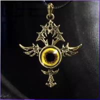 Готический кулон Анкх с рисунком глаза сокола, красивый подарок девушке из золотой бронзы