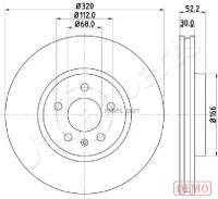 JAPANPARTS DI-0917C Диск тормозной AUDI A4 07-/A5 07-/Q5 08- передний D 320мм