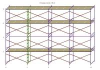 Леса строительные (ДхВ) 12х8 метра с 3 ярусами настилов