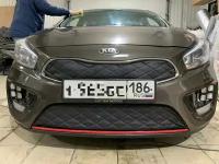 Утеплитель радиатора для Kia Ceed (Киа Сид) 2012 -2015 Комплект Ромбы