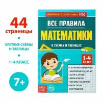 Сборник для 1–4 классов "Все правила математики", 44 стр