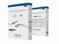 InAkustik Premium Extension Audio Cable 7.5.m 3.5mm jack3.5mm jack(F)+6.3 jack adapter, 004102075