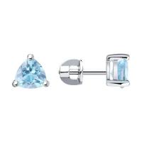 Серебряные серьги Diamant online 105988 с топазом, Серебро 925°