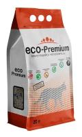 Eco-Premium Blue древесный комкующийся наполнитель для туалета кошек без запаха 55л