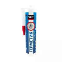 VGT герметик акриловый санитарный для внутренних и наружных работ, картридж, белый (400гр)