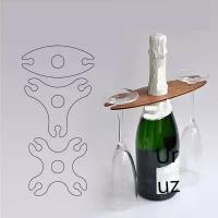 Держатель кухонный для бокалов подвесной на бутылки Uruz