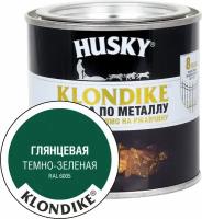 Краска по металлу HUSKY KLONDIKE (Темно-зеленая RAL 6005) 0,25 л