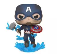 Фигурка Funko POP! Bobble Marvel Avengers Endgame Captain America w/Broken Shield&Mjolnir (573)45137