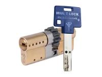Цилиндр Mul-t-Lock Interactive+ ключ-ключ (размер 40х35 мм) - Латунь, Шестеренка (5 ключей)