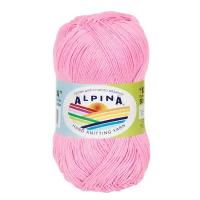 Пряжа ALPINA "XENIA" 100% мерсеризованный хлопок 50 г 240 м №106 розовый