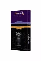 6 шт. Презервативы гладкие разноцветные Luxe DOMINO CLASSIC Colour Beauty