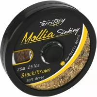 Mikado, Поводковый материал Mollia Hooklink, 20м, 55lb, Black/Brown