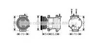 Компрессор кондиционера cevrolet aveo 1.2/1.4i 02 ava quality cooling DWAK071