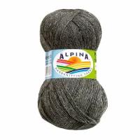 Пряжа ALPINA "KLEMENT" 80% альпака, 20% мериносовая шерсть 4 шт. х 50 г 300 м +- 10 м №08 серый