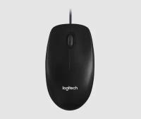 Мышь Logitech Мышка USB OPTICAL WIRED M100R DARK/GREY 910-006765 LOGITECH