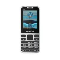 Сотовый телефон MAXVI X11 2,4", 32Мб, microSD, 0,3Мп, 2 sim, серебристый