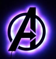 Светильник знак Мстителей - Avengers lamp