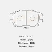 Колодки дисковые "Masuma", AN-678WK, NP1076, P56050 front