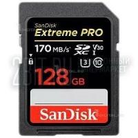 Карта памяти SANDISK Extreme Pro 128Gb SDXC UHS-I U3 V30 (SDSDXXY-128G-GN4IN)
