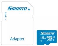 Карта памяти MicroSD Smarto 128GB Class 10 + SD адаптер