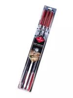 Набор шампуров больших 55см (6шт), с ручками из красного дерева FORESTER RZ-60WP