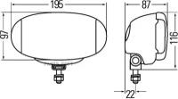 BEHR-HELLA 1ND010953811 Дополнительная фара противотуманного света Comet FF 550 (Hella)