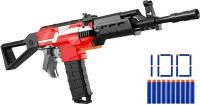 Игрушечный пистолет Nerf Gun, моторизованный бластер с магазином, 100 дротиков, 3 режима стрельбы, аккумуляторный, USB