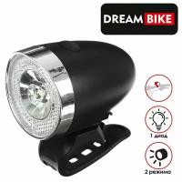 Фонарь велосипедный Dream Bike JY597, передний, 1 диод, 2 режима