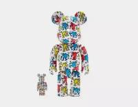 Набор коллекционных фигурок Bearbrick x Keith Haring, 100% & 400%