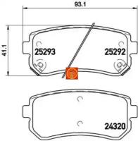 Колодки тормозные дисковые задн. HYUNDAI ix35 (LM EL ELH) 08/09-> / HYUNDAI TUCSON (TL) 05/15-> /