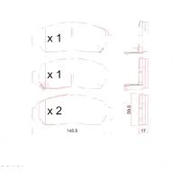 ZIMMERMANN 23729.155.1 (45022S6EE50 / 45022S7AE00 / 45022S7AE50) колодки дисковые перед. 149x60x18 \ Honda (Хонда) Legend (Легенда)