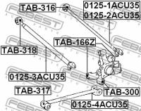 С/блок заднего рычага, TAB316 FEBEST TAB-316