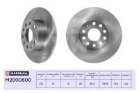 MARSHALL M2000500 тормозной диск задн. Skoda (Шкода) Octavia (Октавия) II (a5), III (a7), IV (a8) 04- (Комплект 2 штуки)