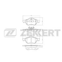 Колодки торм. диск. перед Renault Megane II 05- Zekkert bs2514