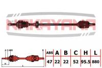 NAKAYAMA ND2377NY Вал приводной, перед. правый CHEVROLET AVEO II (T200,T250,T255), DAEWO