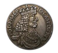 1/2 талера 1650 года короля Яна II Казимира Ваза копия серебряной монеты арт. 17-2477