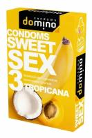 Презервативы для орального секса DOMINO Sweet Sex с ароматом тропических фруктов - 3 шт. (цвет не указан)