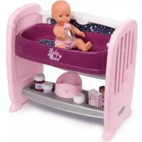 Кроватка 2 в 1 Smoby Baby Nurse - 14 аксессуаров