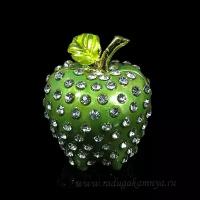 Шкатулка яблоко зеленое 45*42*53мм (2038)