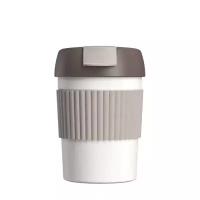 Термостакан-непроливайка KissKissFish Rainbow Vacuum Coffee Tumbler Mini (360 мл) бежевый (Coco)