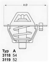 Термостат (с прокладкой) FORD: ECONOVAN 86-92, ECONOVAN 85-92 MAZDA: 626 II 82-87, 626 III Station Wagon 87-97, E 2000,2200 84-94, 311988D3 WAHLER 3119.88D3