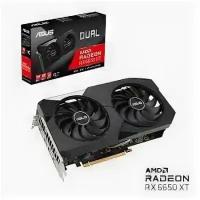 Видеокарта Asus PCI-E 4.0 DUAL-RX6650XT-O8G AMD Radeon RX 6650XT 8192Mb 128 GDDR6 2382/16000 HDMIx1 DPx3 HDCP Ret