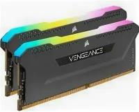 Модуль памяти DDR4 Corsair Vengeance RGB Pro SL 16Gb (2x8Gb) 3600MHz CL18 (18-22-22-42) 1.35V / CMH16GX4M2D3600C18 / Black